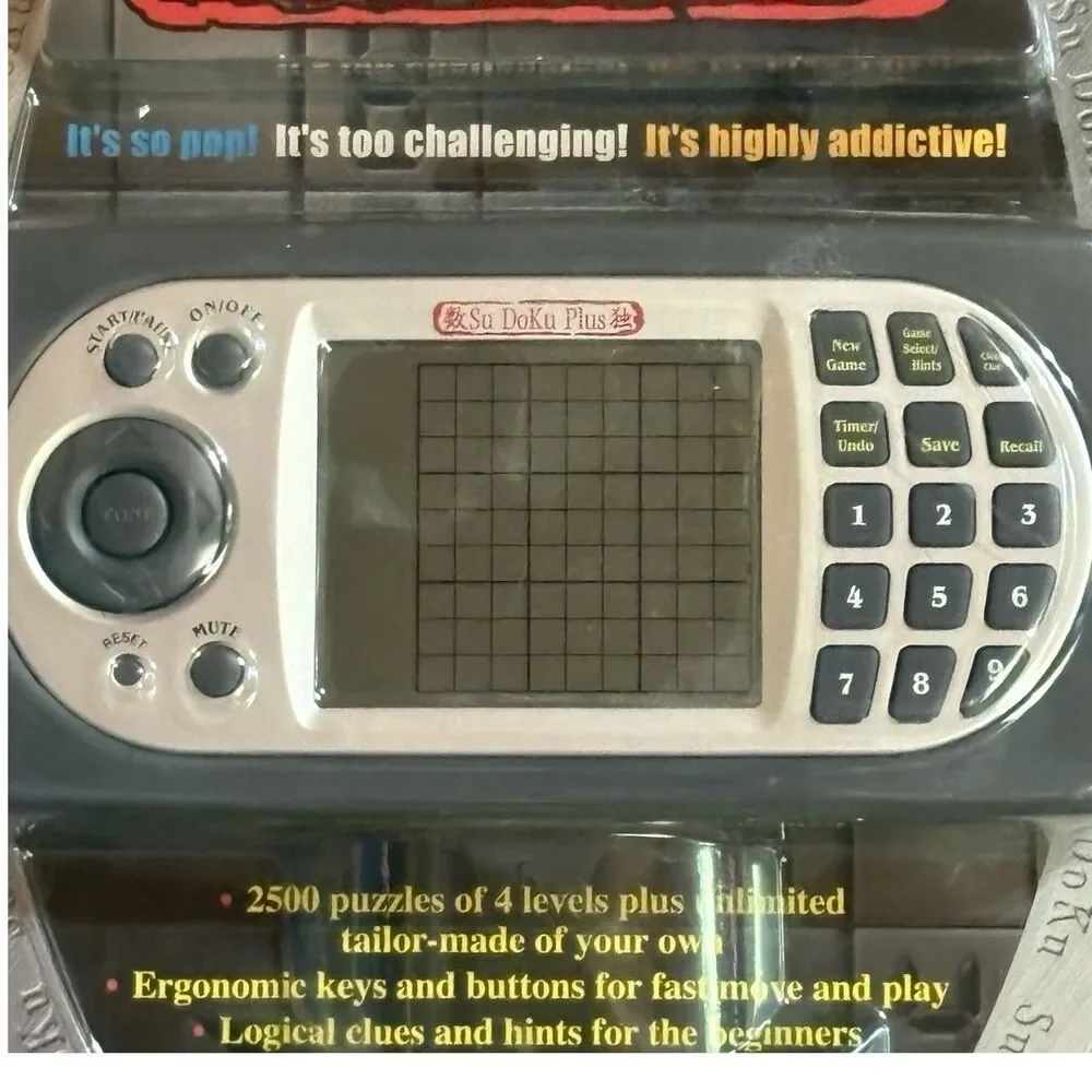 Su Doku 2500 Puzzles of 4 Levels Handheld Electronic Game